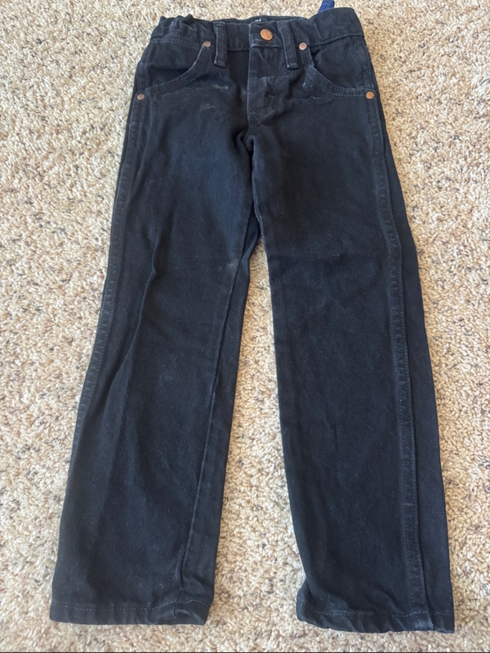 Wrangler Black Straight-Leg Kids Jeans Sz 5 slim